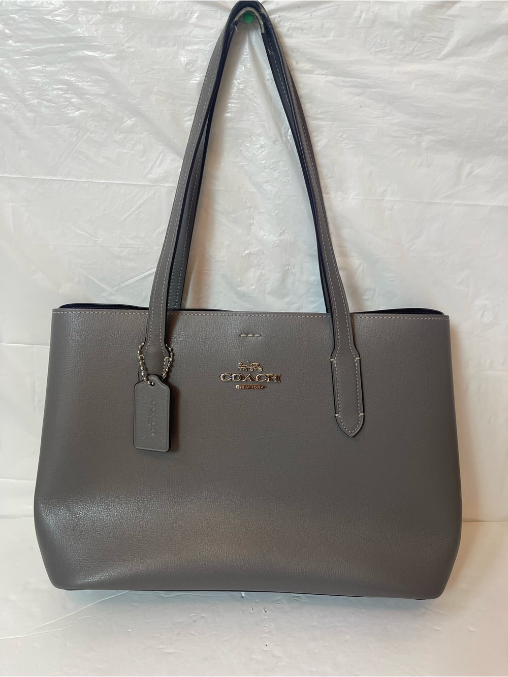 Coach F48733 Double Face Leather Avenue Carryall in gray
